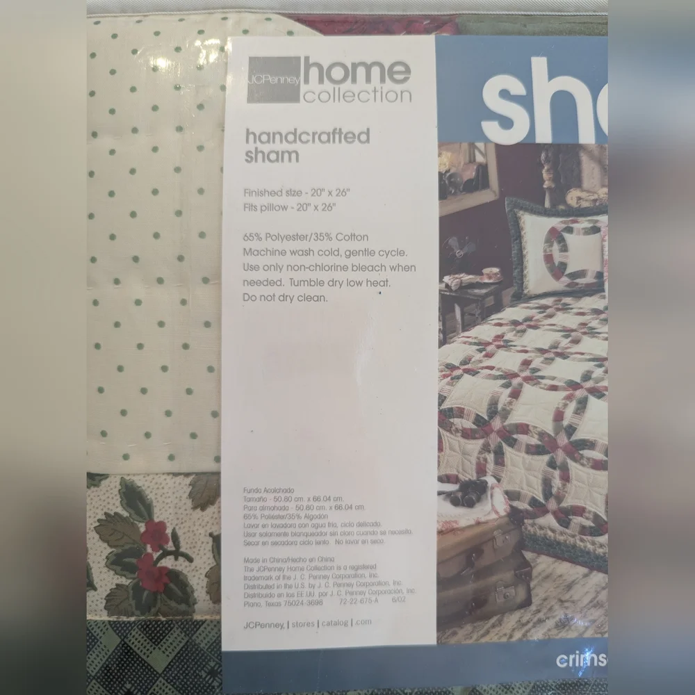Vtg‎ JC Penney Home Collection Handcrafted Shams 